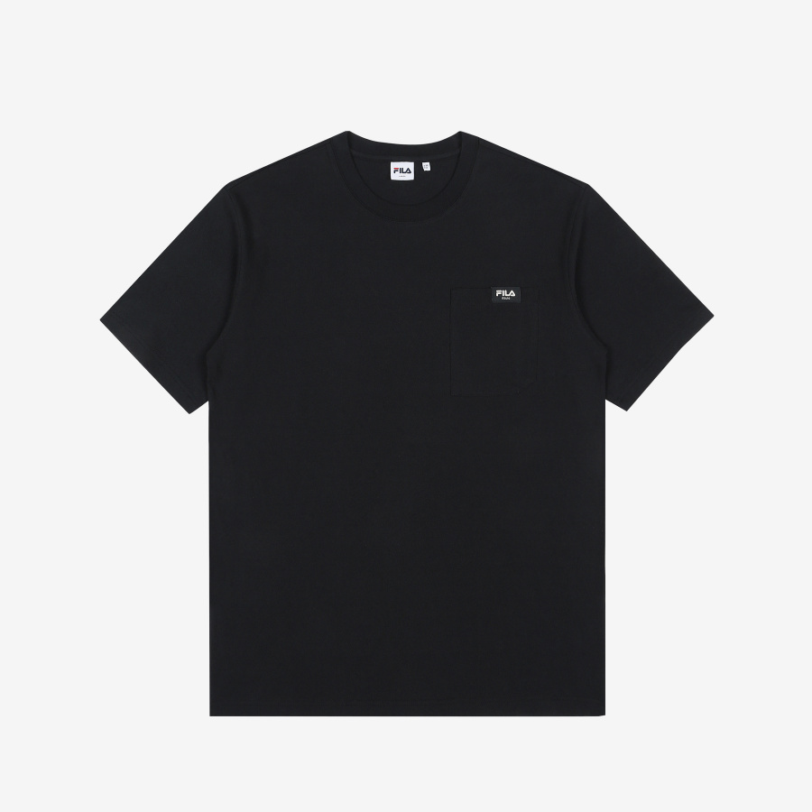 휠라(FILA) 스몰리니어 포켓 루즈핏 반팔티셔츠(FE2RSB5106XBLK)