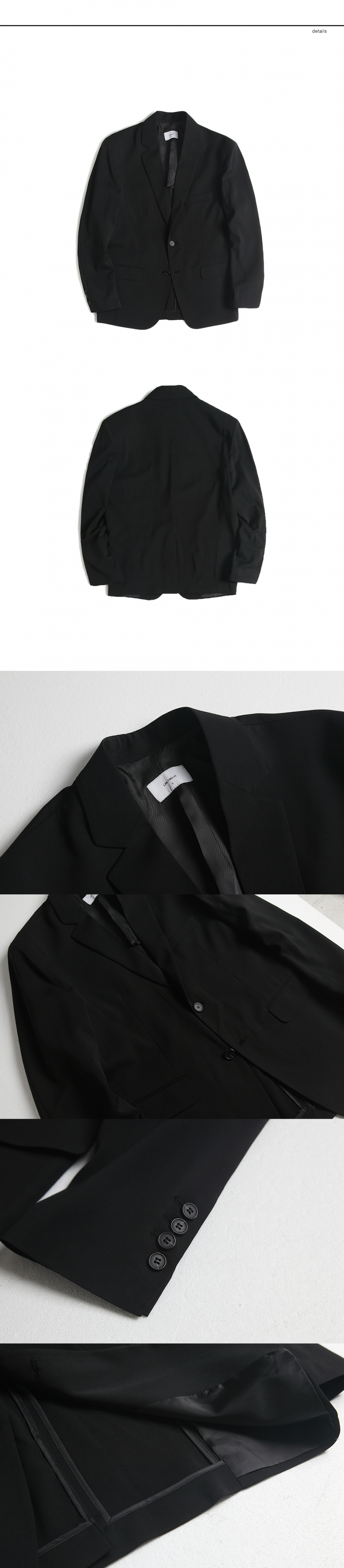 랩12(LAB12) 19S/S 썸머 하프라이닝 블레이져 (블랙)