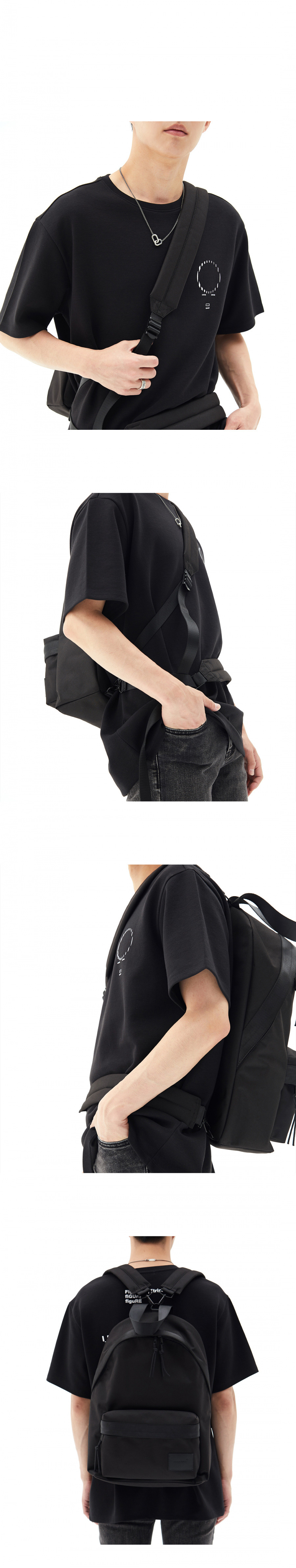 메종미네드(MAISON MINED) 2 IN 1 ONE POCKET BACKPACK