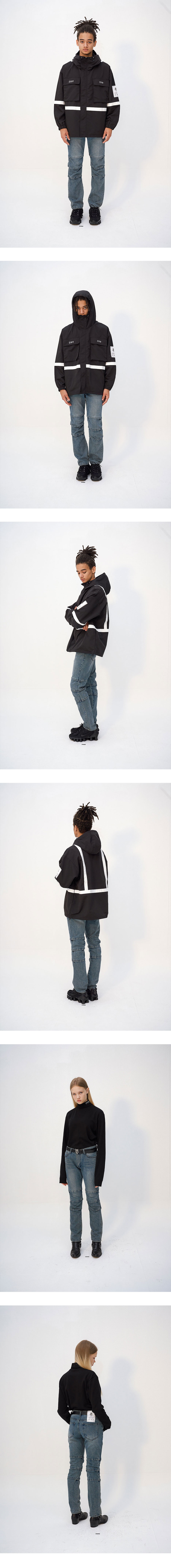 오와이(OY) LAYERD DENIM JEANS - BLUE