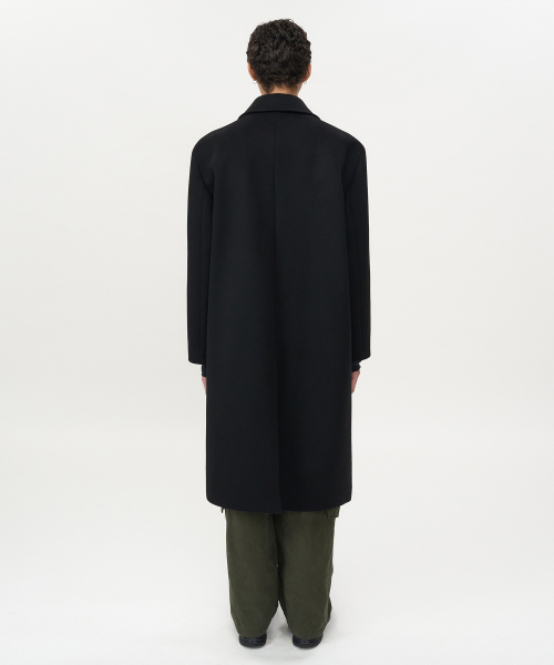 Cashmere Double Long Coat BLACK
