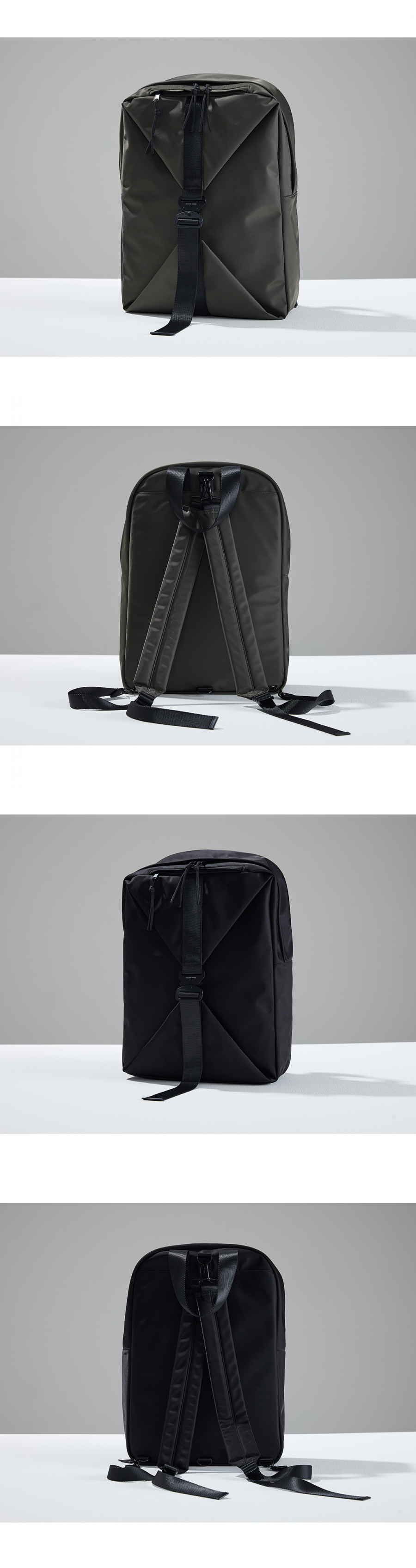 메종미네드(MAISON MINED) SQUARE BUCKLE BACKPACK (2 COL)