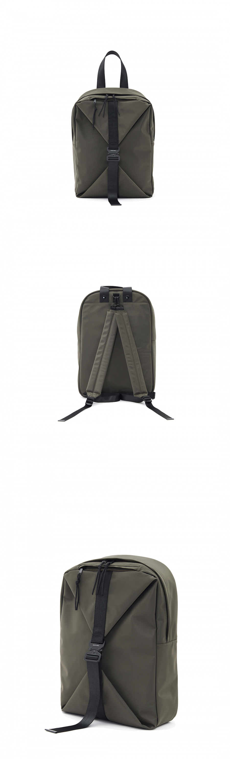 메종미네드(MAISON MINED) SQUARE BUCKLE BACKPACK (2 COL)