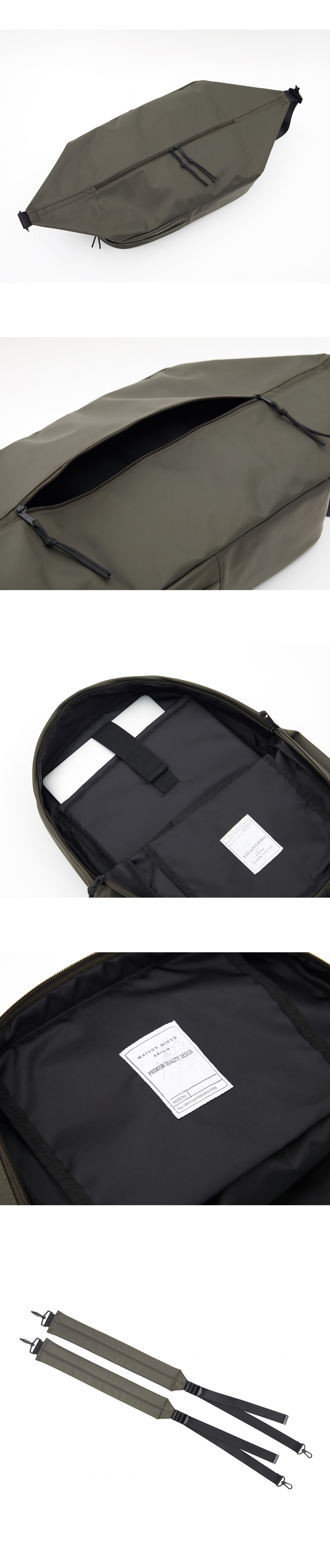 메종미네드(MAISON MINED) SQUARE BUCKLE BACKPACK (2 COL)
