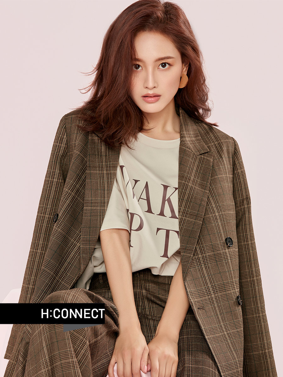 에이치커넥트(HCONNECT) 여성 체크 와이드 팬츠(30230-150-603-25)