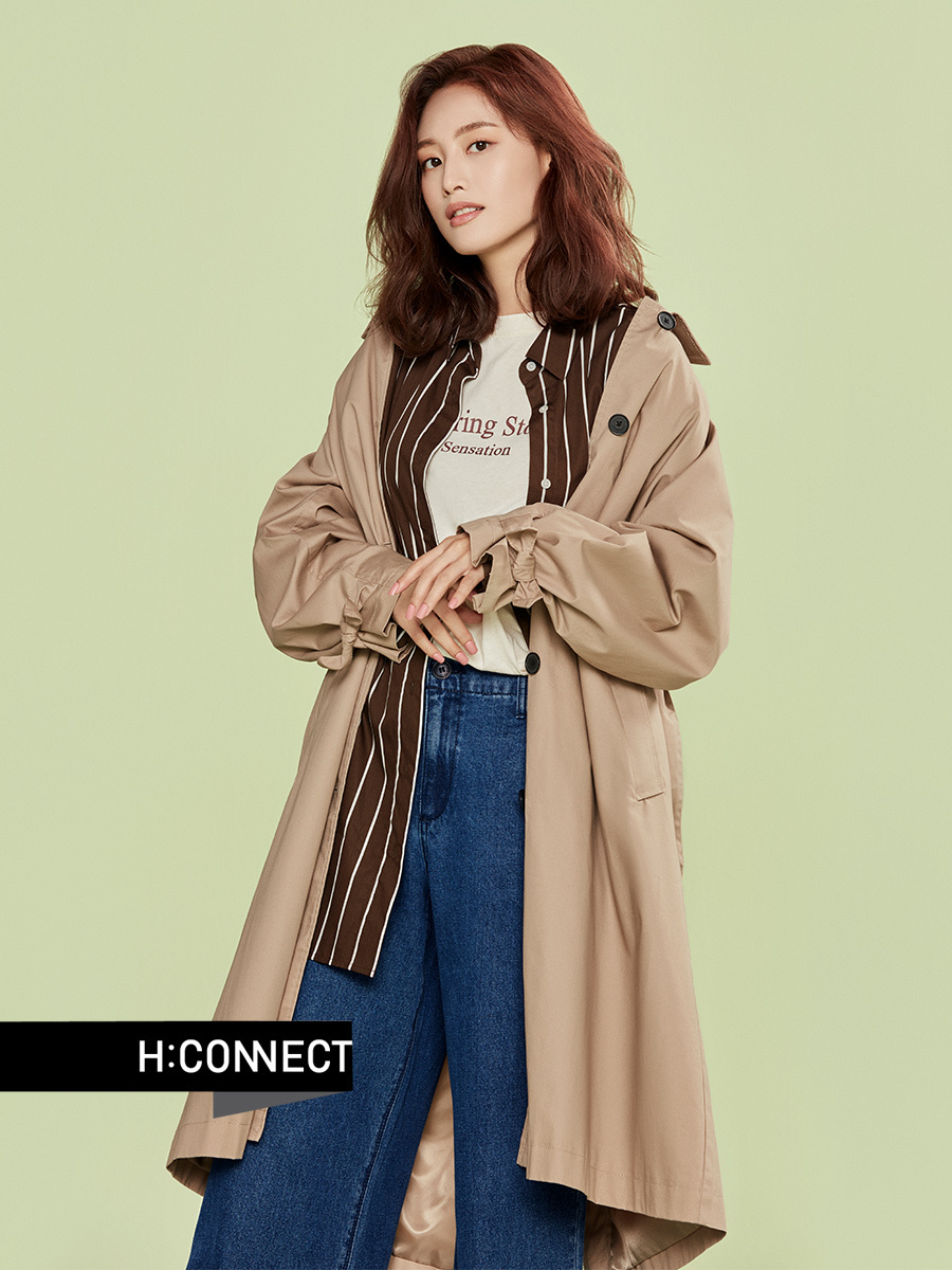 에이치커넥트(HCONNECT) 여성 하이웨스트 와이드 데님 팬츠(30230-155-606-10)