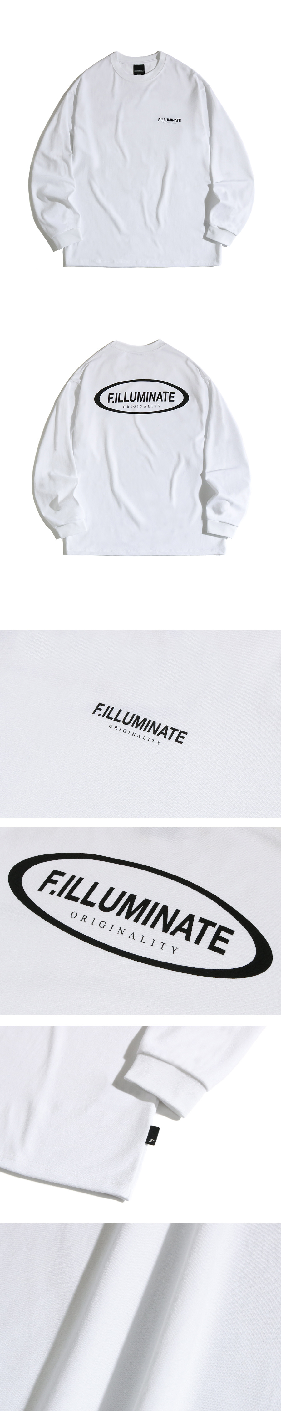 필루미네이트(FILLUMINATE) 유니섹스 그래비티 로고 티-화이트