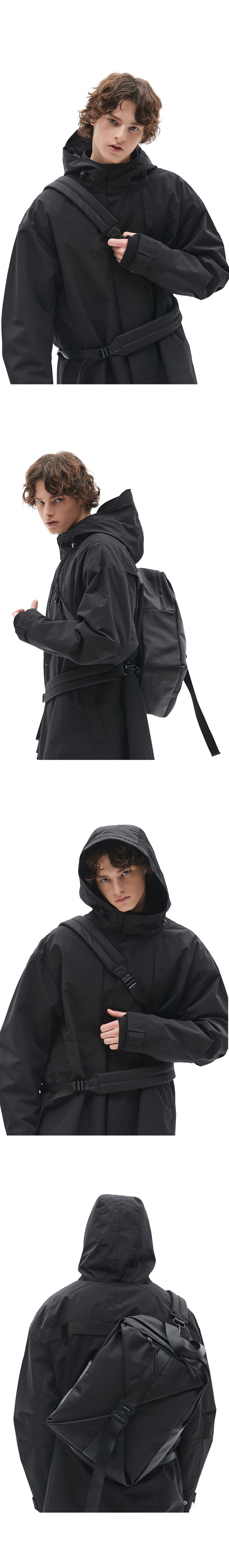 메종미네드(MAISON MINED) SQUARE BUCKLE BACKPACK (2 COL)