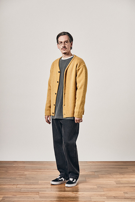 에스피오나지(ESPIONAGE) Cabello Mohair Cardigan Mustard