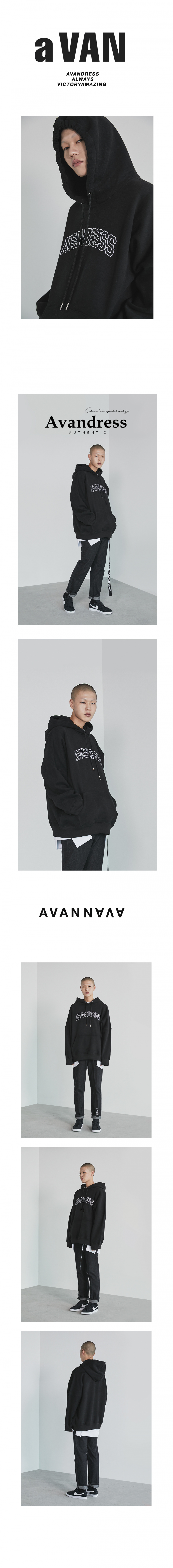 AVANDRESS★韓国★男女兼用★UNISEX OVERFIT APPLIQUE HOODIE Designer fashion, Seoul-fully created | W Concept