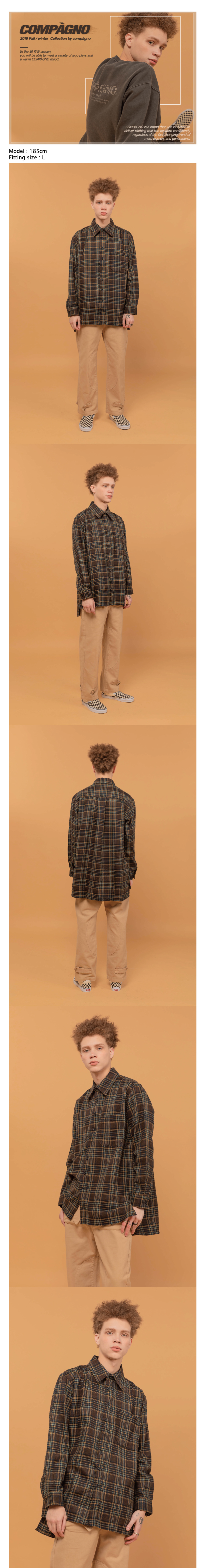 HEAVY OVERFIT CHECK SHIRT - 2 COLORS BROWN