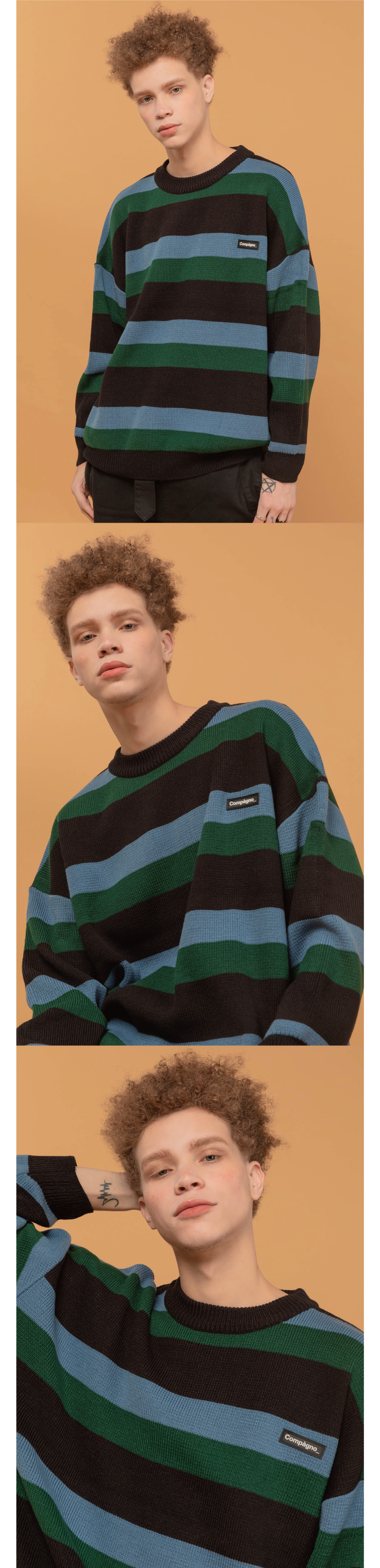 WAPPEN LOGO MIX SWEATER - 3 COLORS SKY BLUE