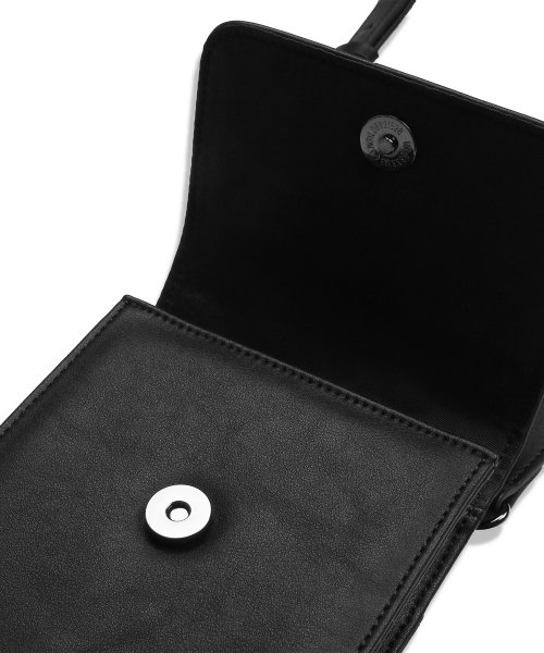 Lamb skin / Vegan leather mini bag BLACK