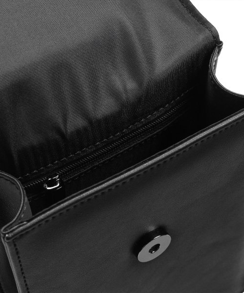 Lamb skin / Vegan leather mini bag BLACK