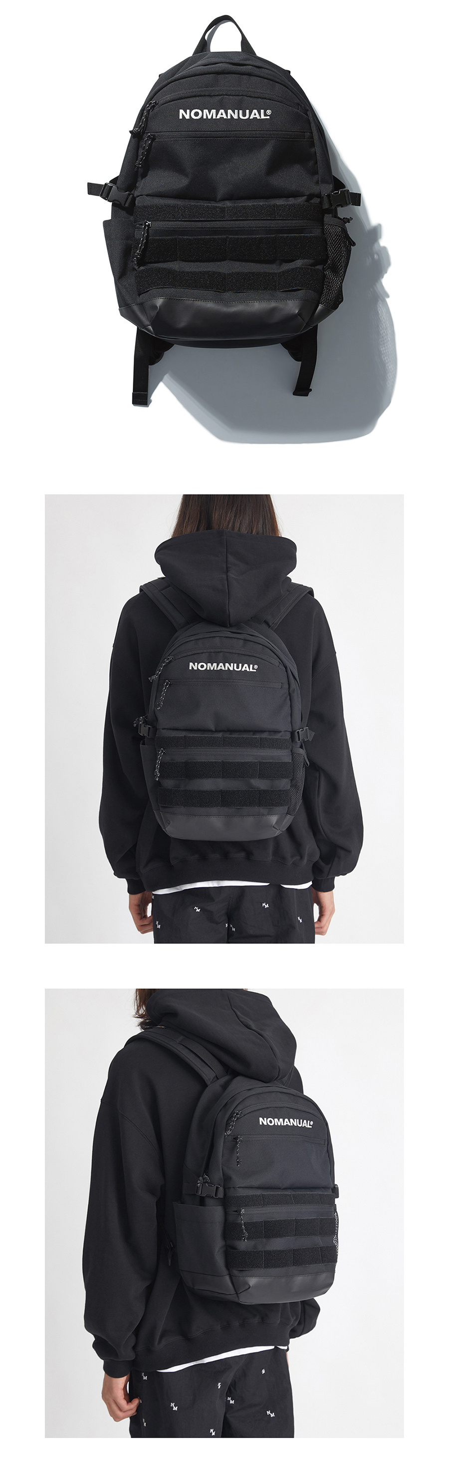 ★ NOMANUAL★ OMBRE BACKPACK BLACK NM65BG01M1BK OMBRE BACKPACK - BLACK - nomanual | 60% - Asian Fashion