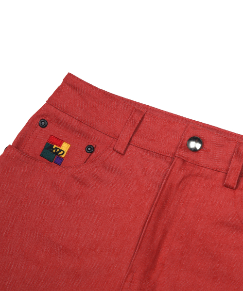 Mini Block Skirt_Red