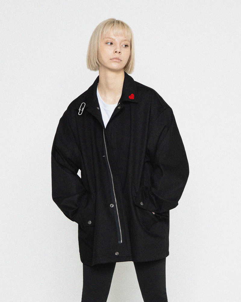 【GRAVER】Lapel Heart Smile Clip Overfit Jacket MUSINSA | GRAVER [UNISEX] LAPEL HEART SMILE CLIP OVERSIZED