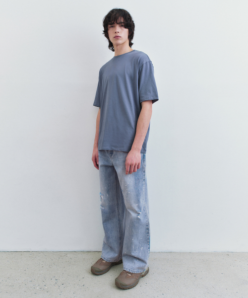 SUPIMA Cotton Premium T-Shirt BLUE GREY
