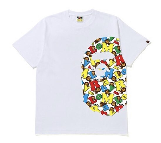 베이프(BAPE) BABY MILO ALPHABET SIDE APE HEAD TEE - 188,000 | 무신사 스토어