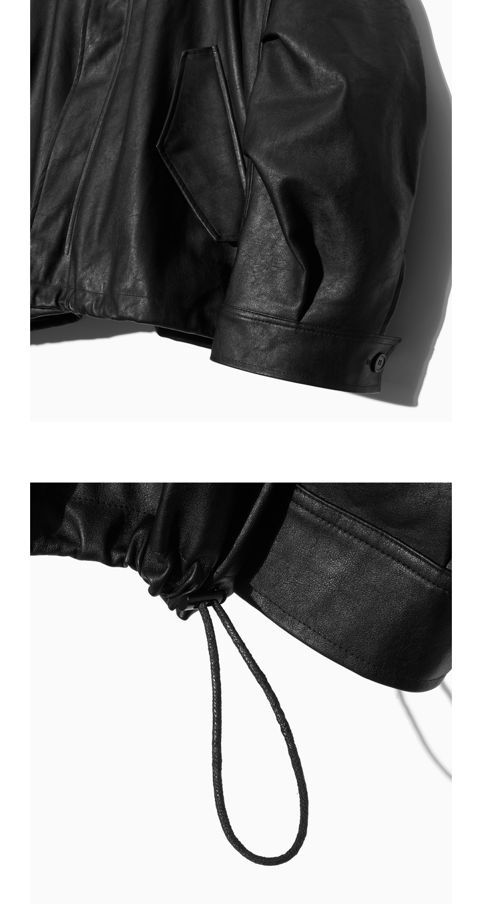 MUSINSA | PARTIMENTO [Vegan Leather] Field Jacket Black
