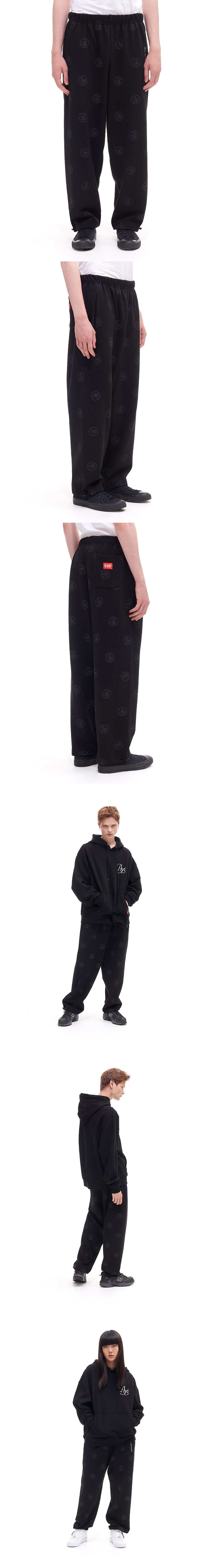 알리벤슨(ALI BENSON) AB STAMP SWEAT PANTS (BLACK)