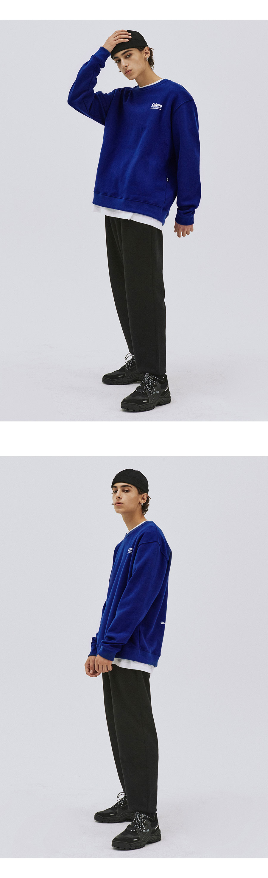 シャツ TRILLION Color gradient overfit sweatshirt TR9SMT001 BLUE TR MUSINSA | TRILLION GRADIENT OVERSIZED SWEATSHIRT TR9SMT001