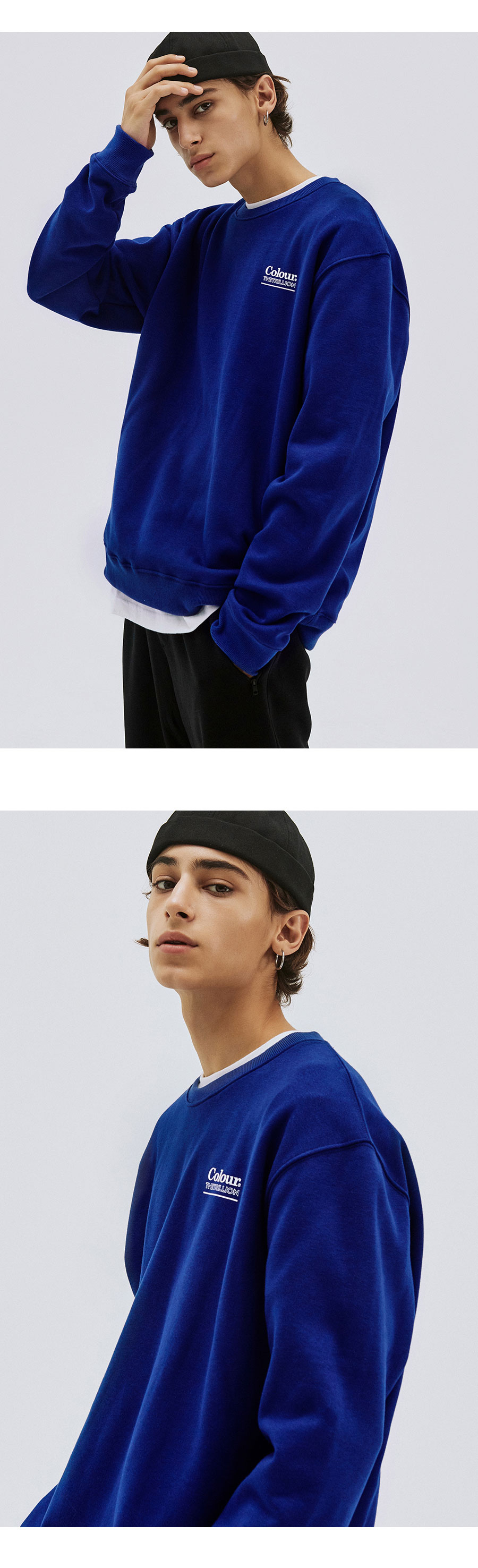 シャツ TRILLION Color gradient overfit sweatshirt TR9SMT001 BLUE TR MUSINSA | TRILLION GRADIENT OVERSIZED SWEATSHIRT TR9SMT001