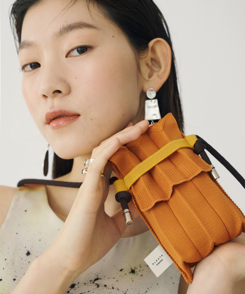 Knit Pleats Nano Bag JEJU Orange