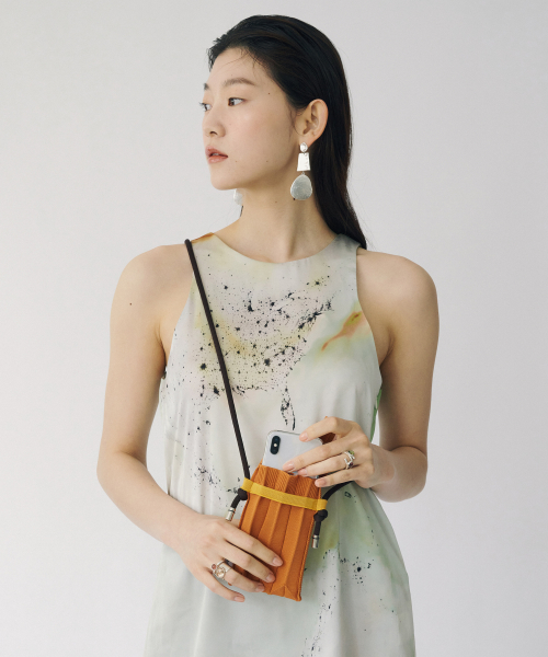 Knit Pleats Nano Bag JEJU Orange
