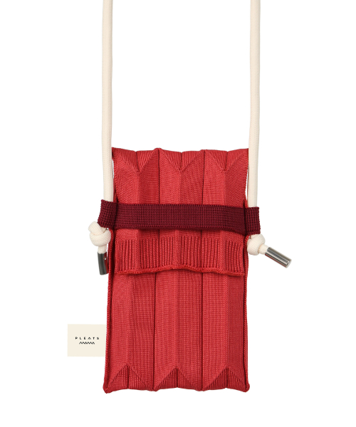 Knit Pleats Nano Bag Flamingo