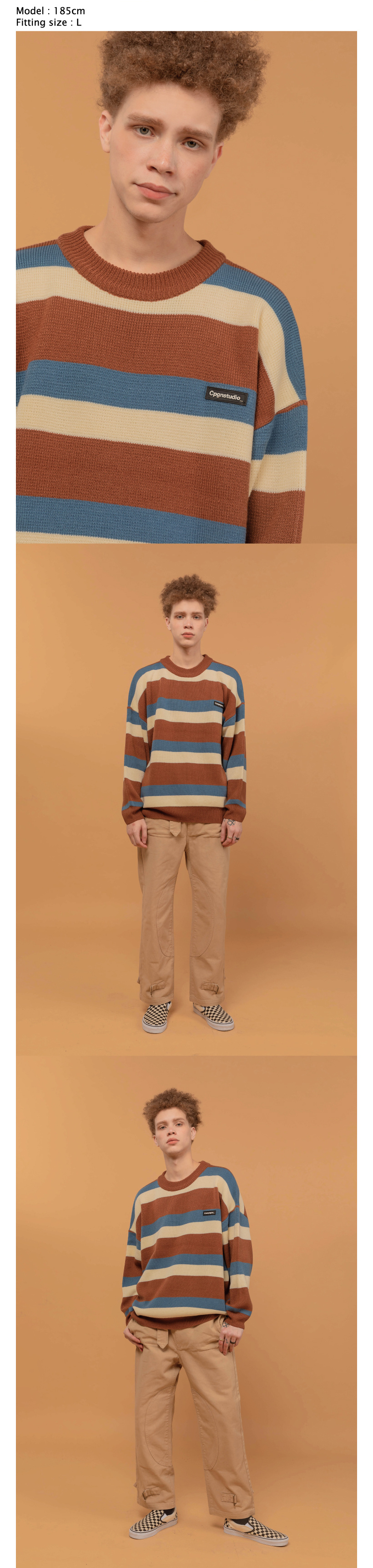 WAPPEN LOGO MIX SWEATER - 3 COLORS BLUE