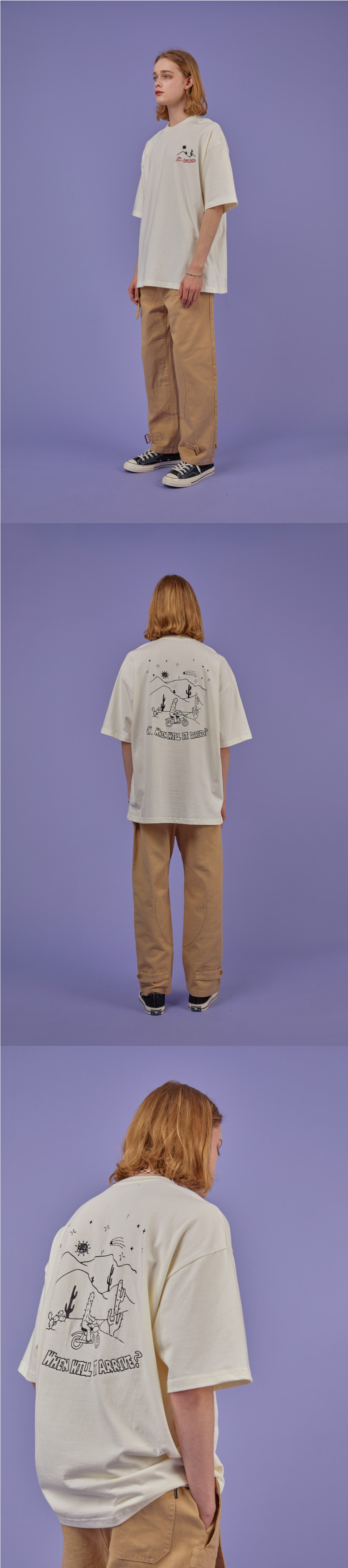 PIGMENT EMBROIDERY SHORT SLEEVE - 4 COLORS CREAM