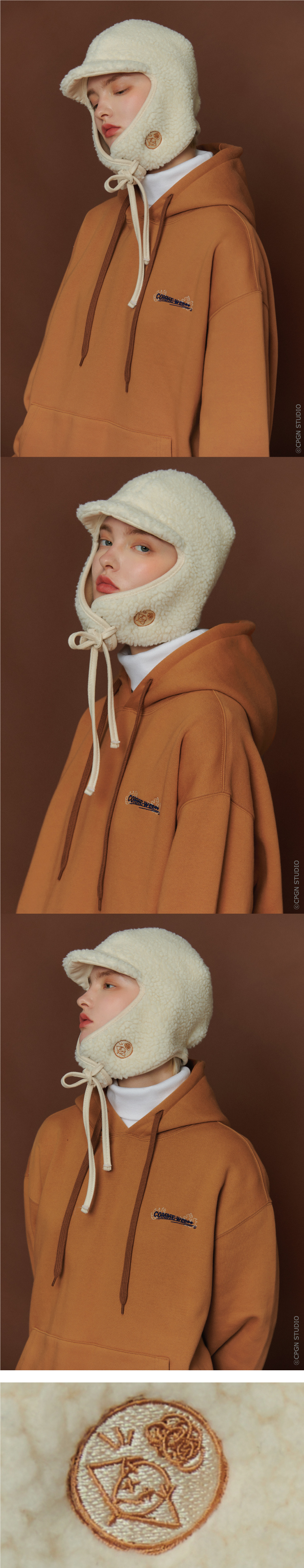 FLEECE EARFLAP TROOPER - 2 COLORS CREAM