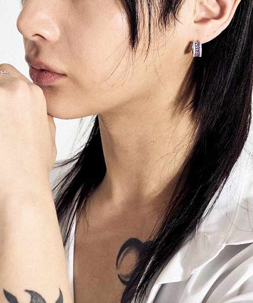crystal glasS MINI earring