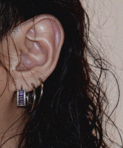 crystal glasS MINI earring