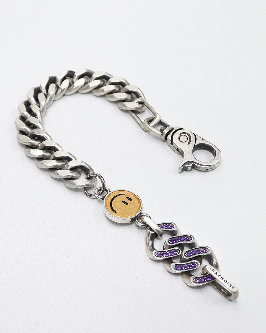 그레이노이즈(GRAYNOISE) smile cubic chain (925 silver)