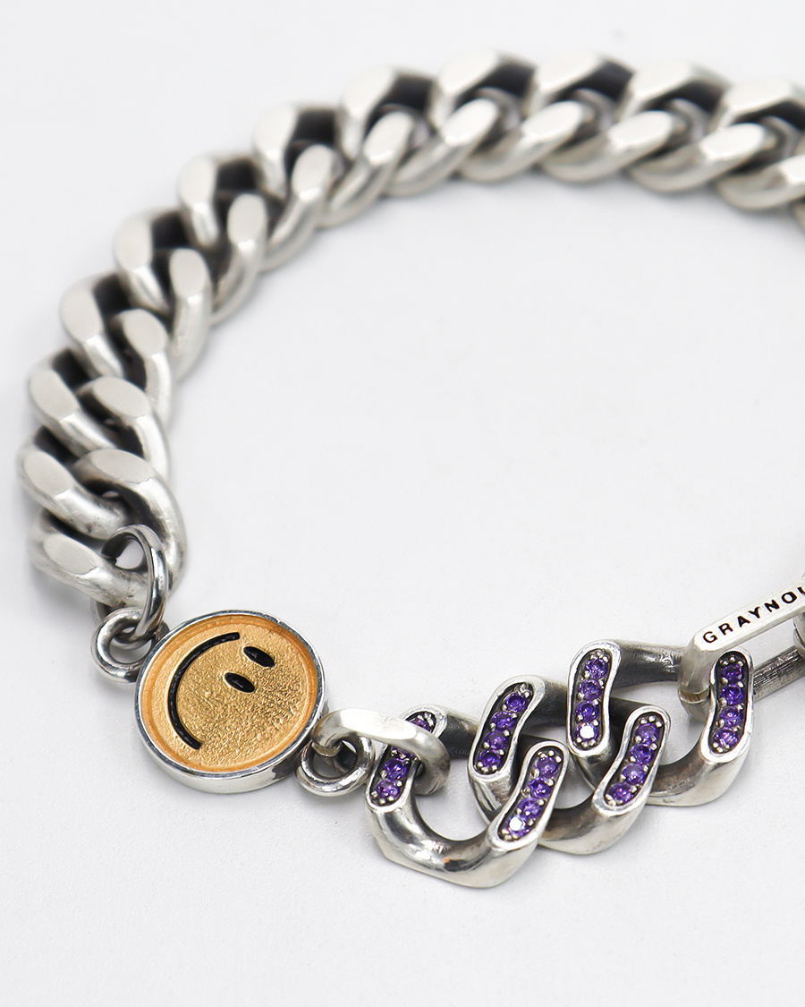 그레이노이즈(GRAYNOISE) smile cubic chain (925 silver)