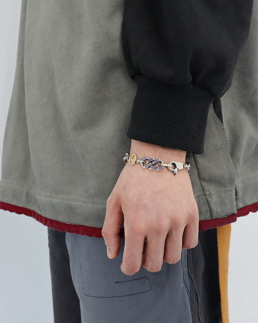 그레이노이즈(GRAYNOISE) smile cubic chain (925 silver)