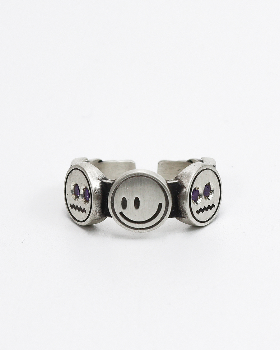그레이노이즈(GRAYNOISE) 3 smile ring 2 (925 silver)