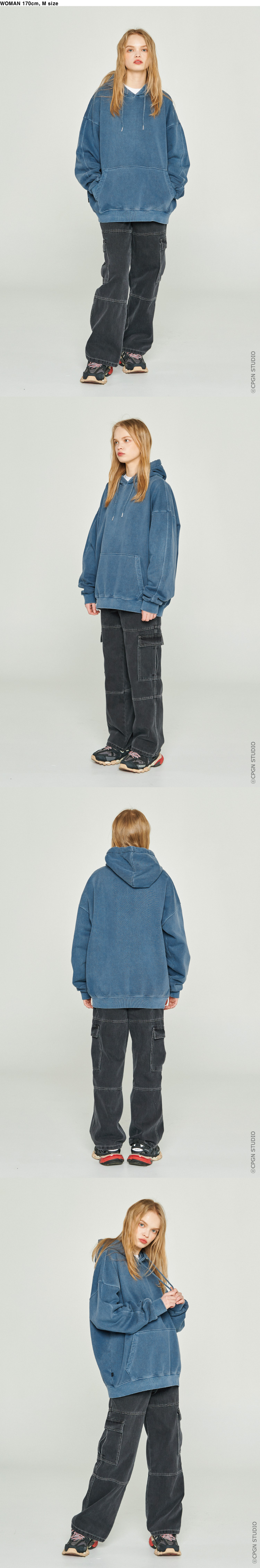 PIGMENT PANEL HOOD - 2 COLORS BLUE