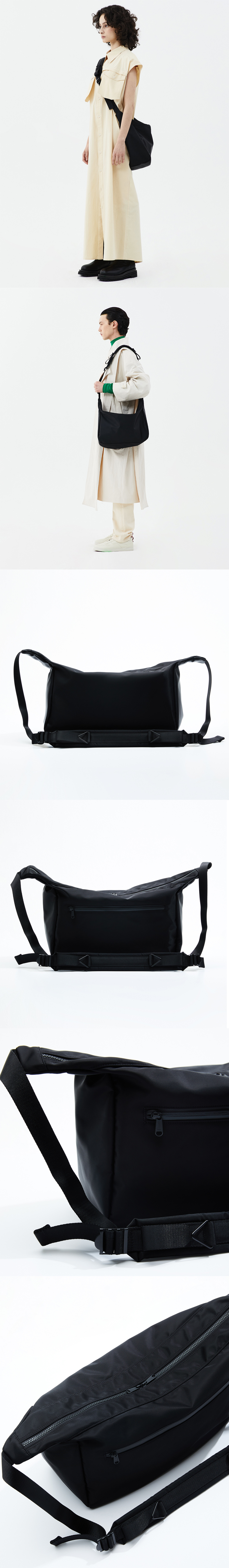 ☆HAH ARCHIVE☆ Arc Black Small Messenger Bag S#ak1s Ark Messenger Bag (Black) - HAH ARCHIVE Global