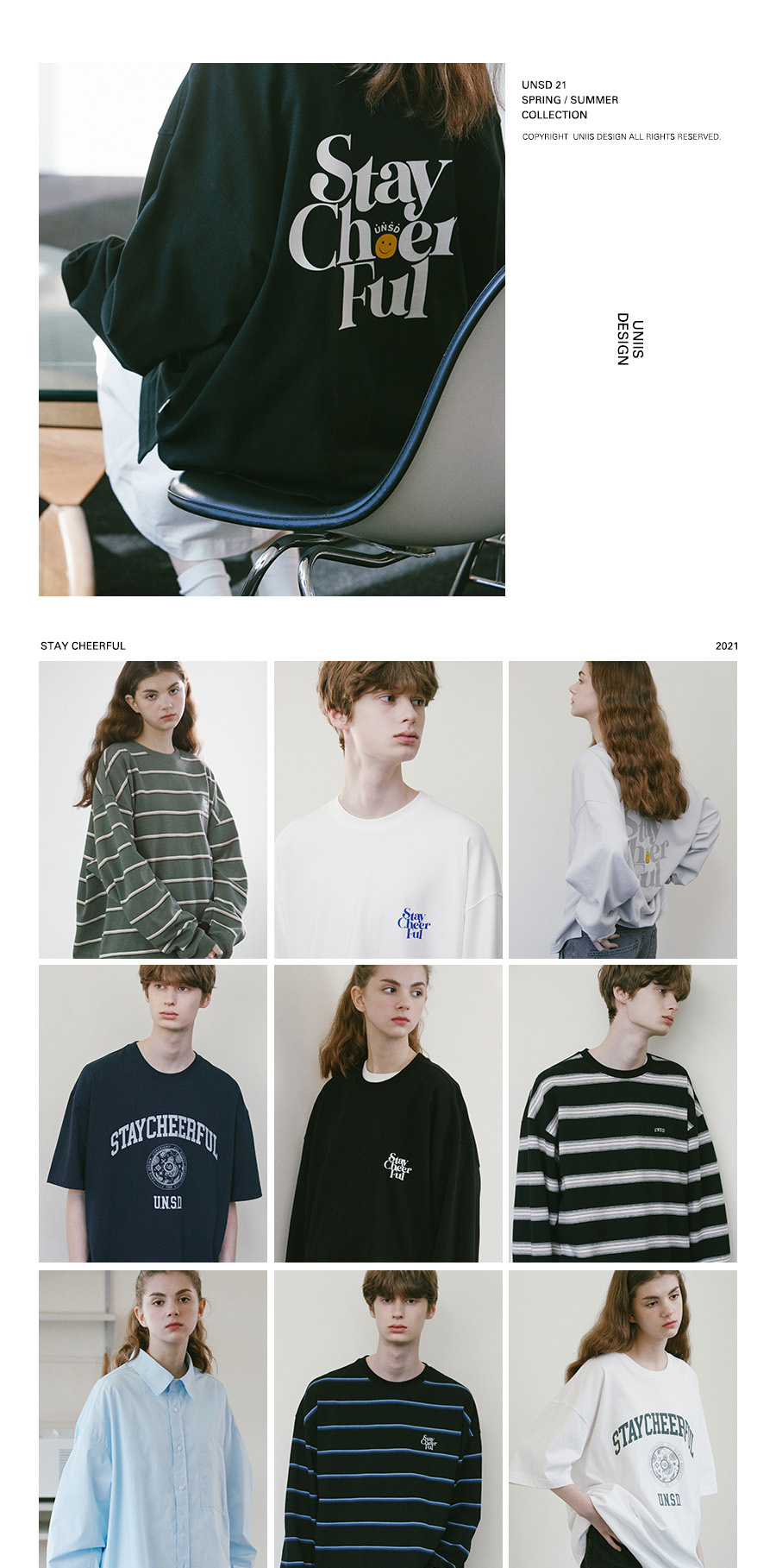 유니스디자인(UNIIS DESIGN) 서클 반다나 로고 티_화이트