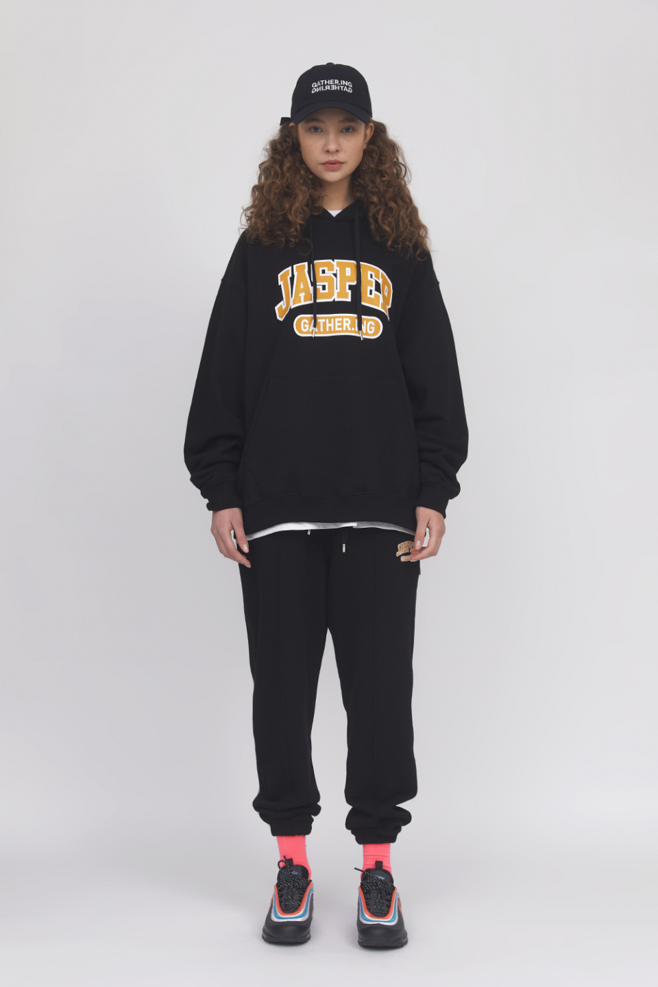 지아더아이엔지(GATHER.ING) G.I campus logo hoodie BLACK - 67,000 | 무신사 스토어