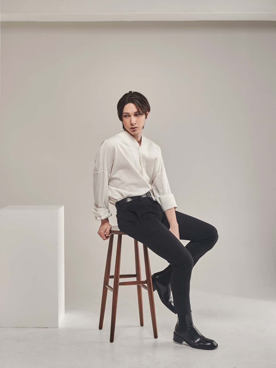 단하우스(DAAN HAUS) WHITE Oversized Noncollar Shirts - 사이즈 & 후기 | 무신사