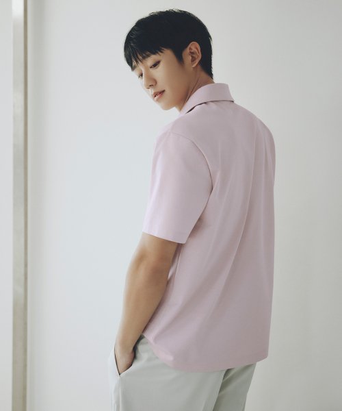 [SUPIMA]Collar T-shirt. - 6color