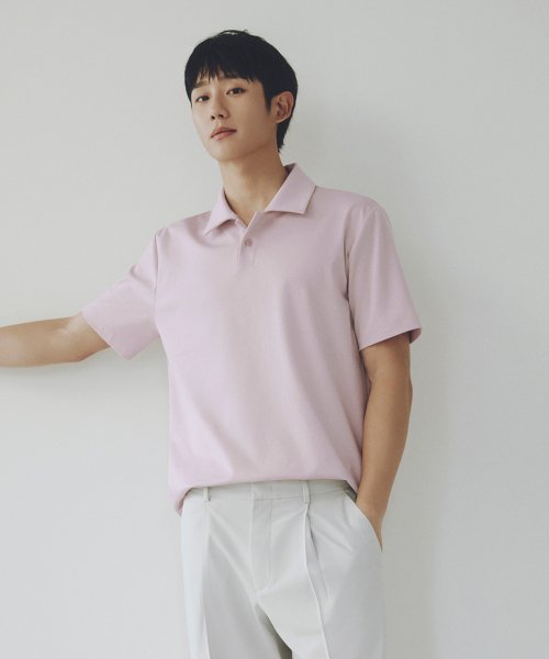 [SUPIMA]Collar T-shirt. - 6color