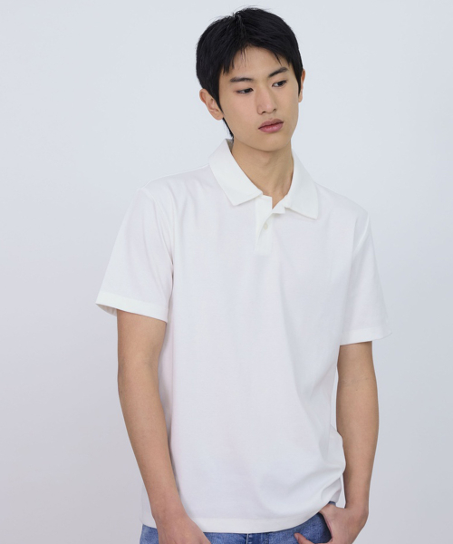 [SUPIMA]Collar T-shirt. - 6color