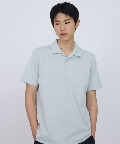 [SUPIMA]Collar T-shirt. - 6color