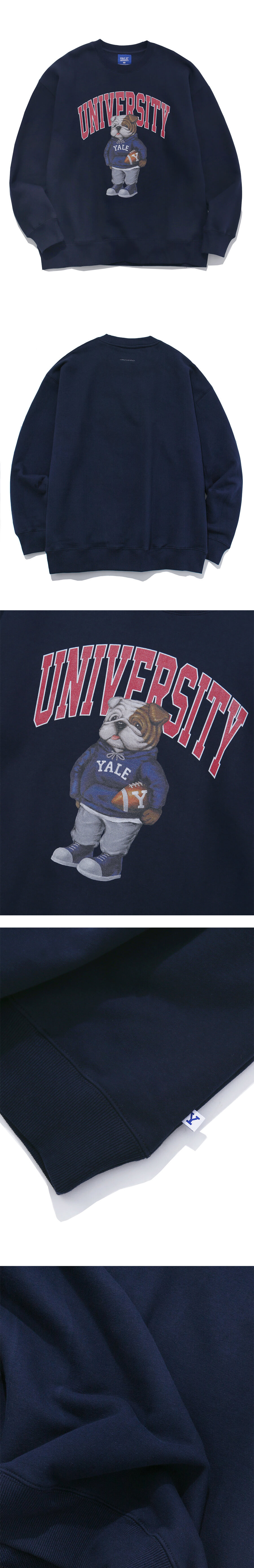 예일(YALE) (BY P.E.DEPT) UNIVERSITY HANDSOME DAN CREWNECK