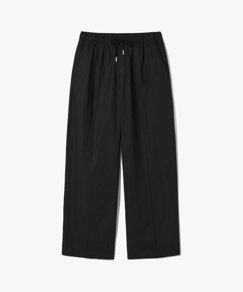 LINEN SEMI -WIDE BANDING PANTS